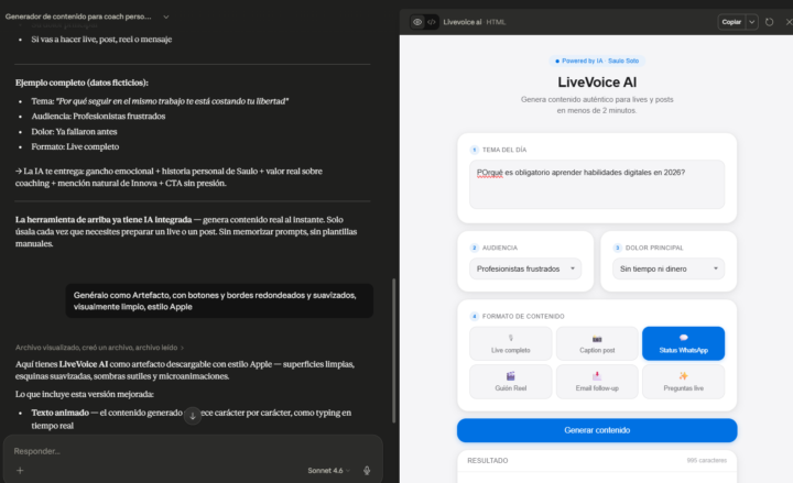 DÍA 3 🛠️ — Mi herramienta LiveVoice AI