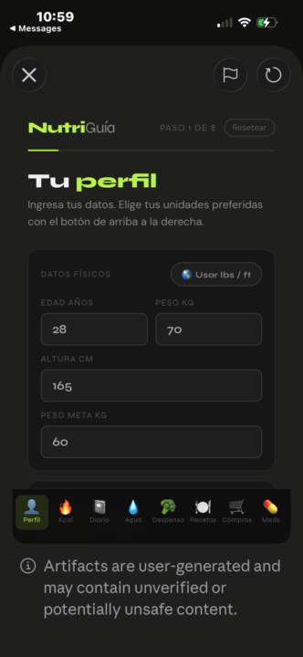 Pregunta sobre Artifacts 
