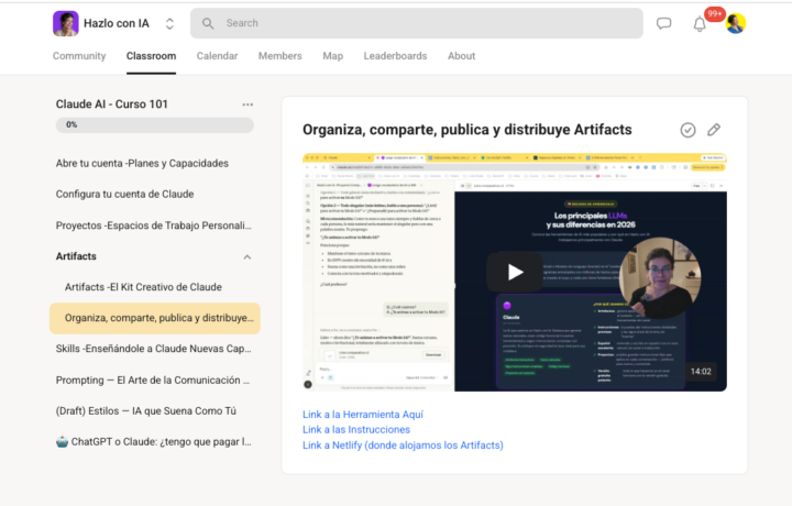 📌 LECCIÓN NUEVA: Organiza, comparte y distribuye tus Artifacts