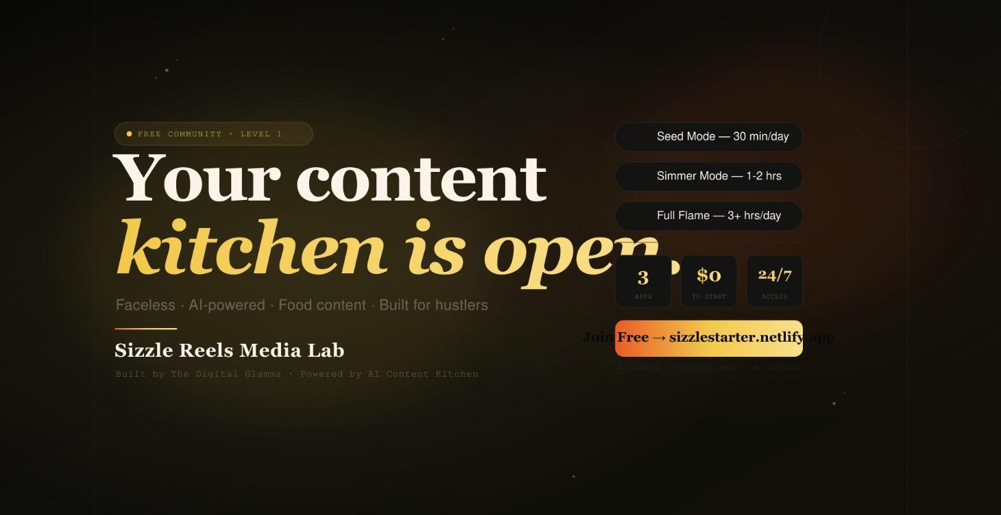 The AI Food Reel System - START HERE 🌟
