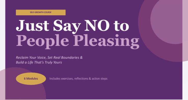 Just Say No to People Pleasing