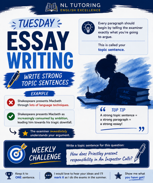 Tuesday Essay Writing – Write Strong Topic Sentences