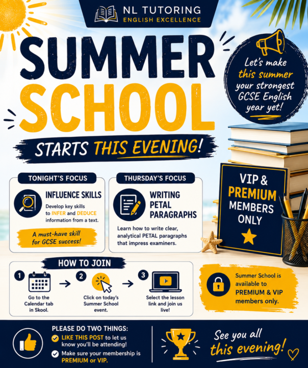 🌞 Summer School Starts This Evening!