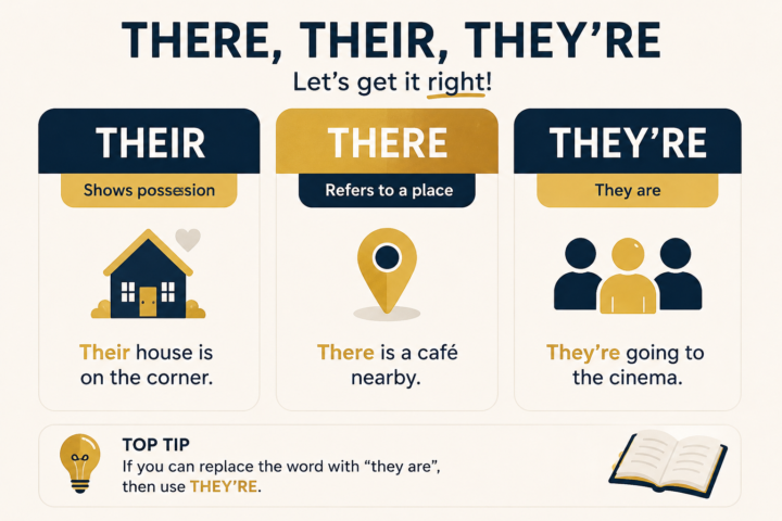 Monday Grammar Tip - There, Their and They're