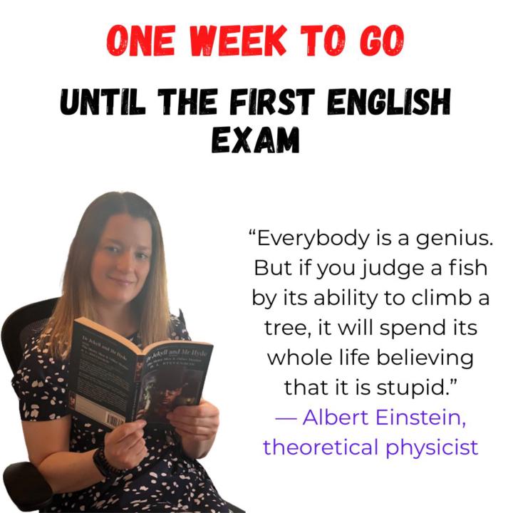 Wellbeing Wednesday: The First English Literature Exam is Next Monday