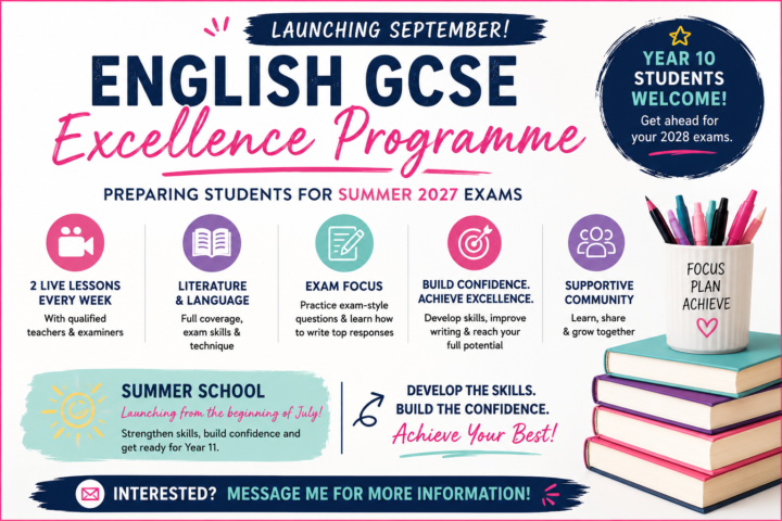 🚀 Launching September: English GCSE Excellence Programme