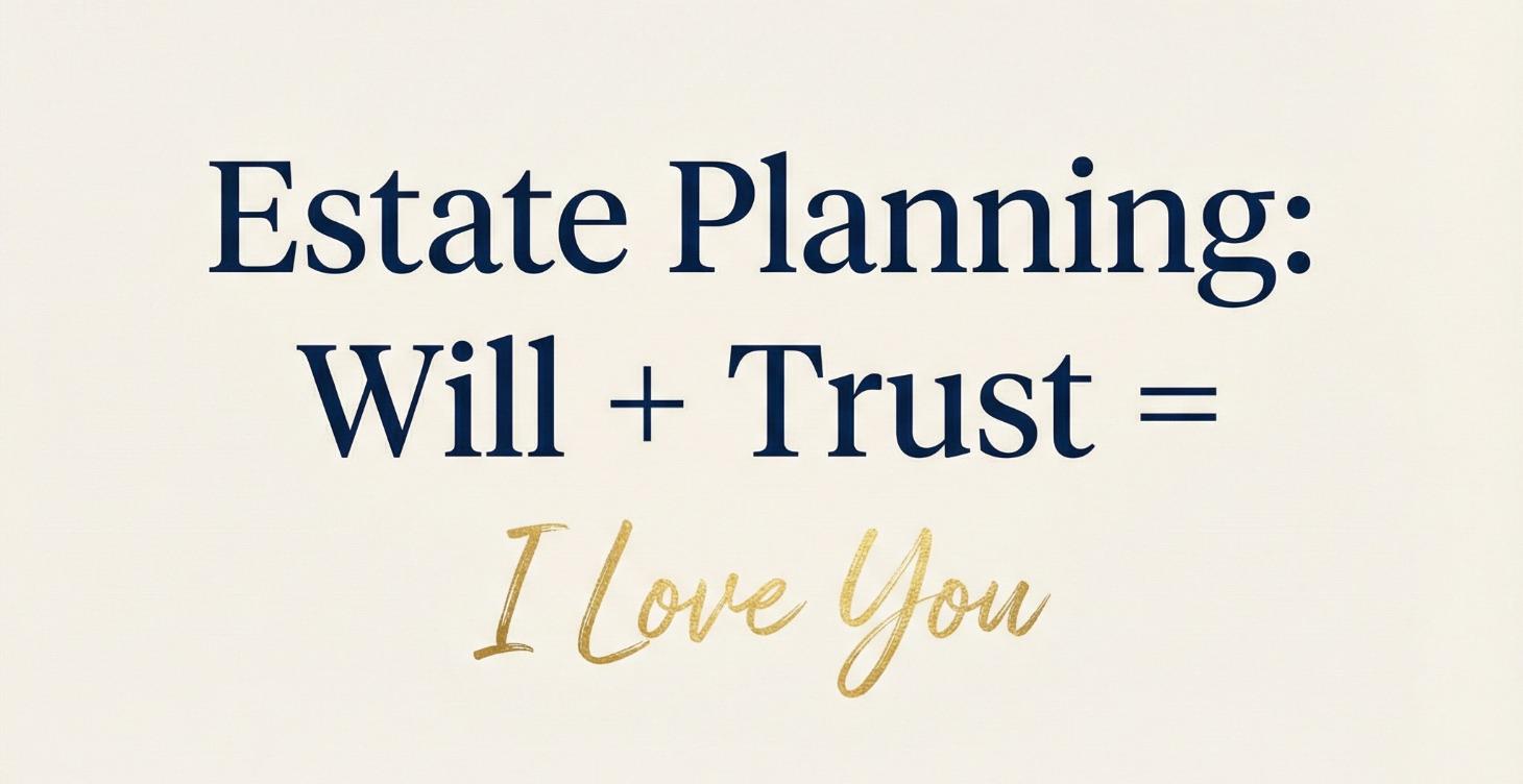 Estate Planning:  Will + Trust= I Love You