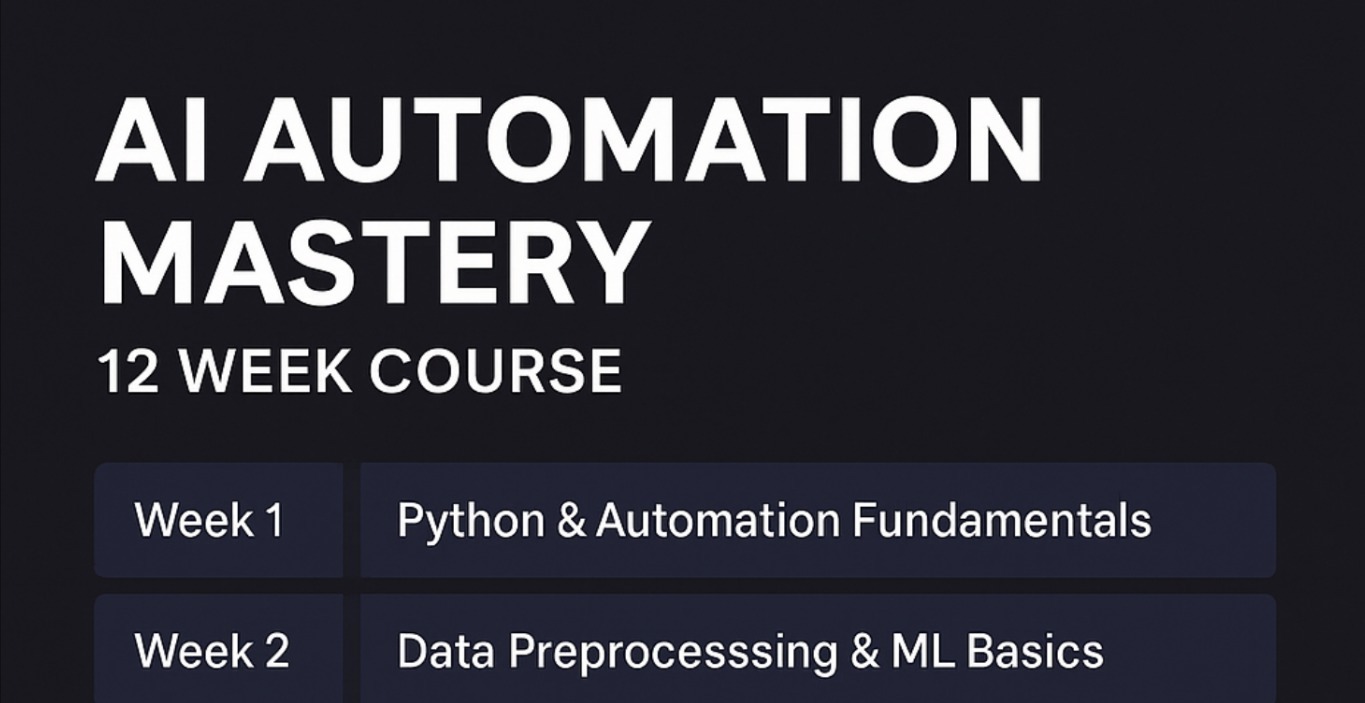 AI Automation Mastery – 12 Week Course