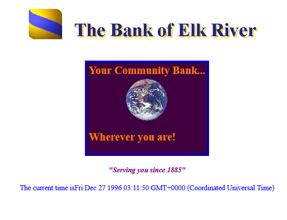 I Built my First Website in 1996 for my Bank