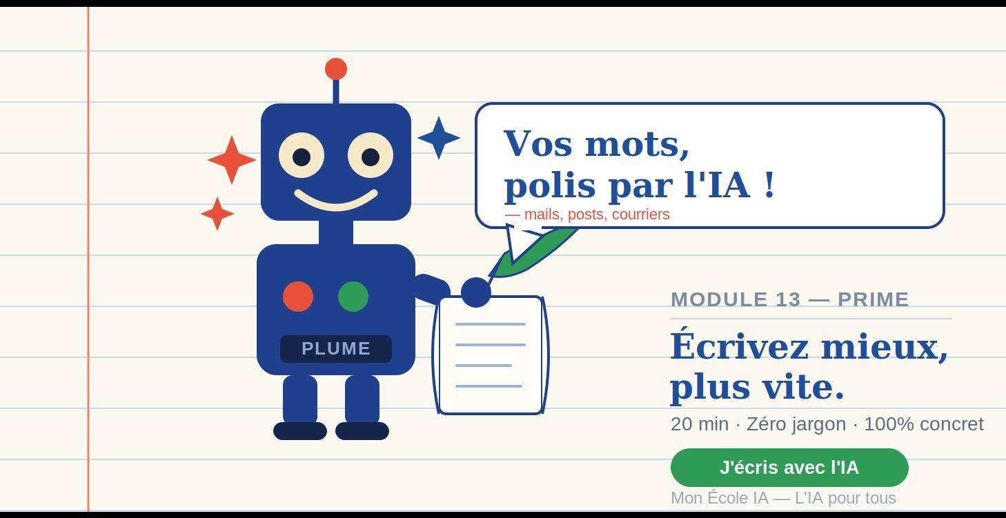 Module 13 — Vos mots, polis par l'IA