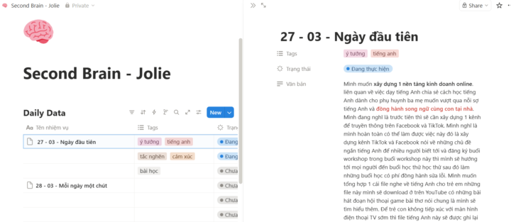 Day 3 with Notion