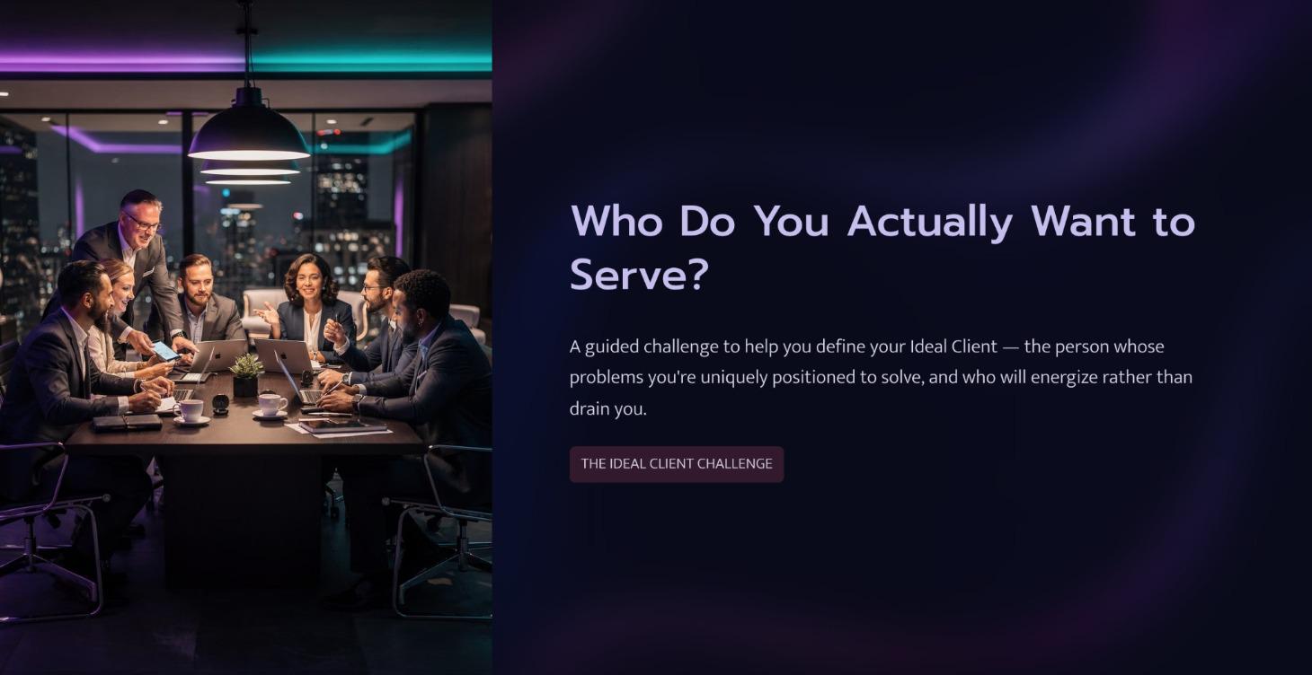 Who: Identify your IDEAL client