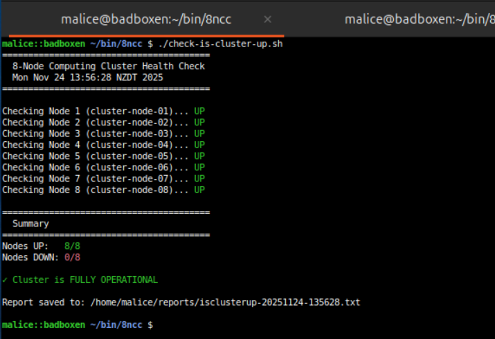 8 Node Computing Cluster