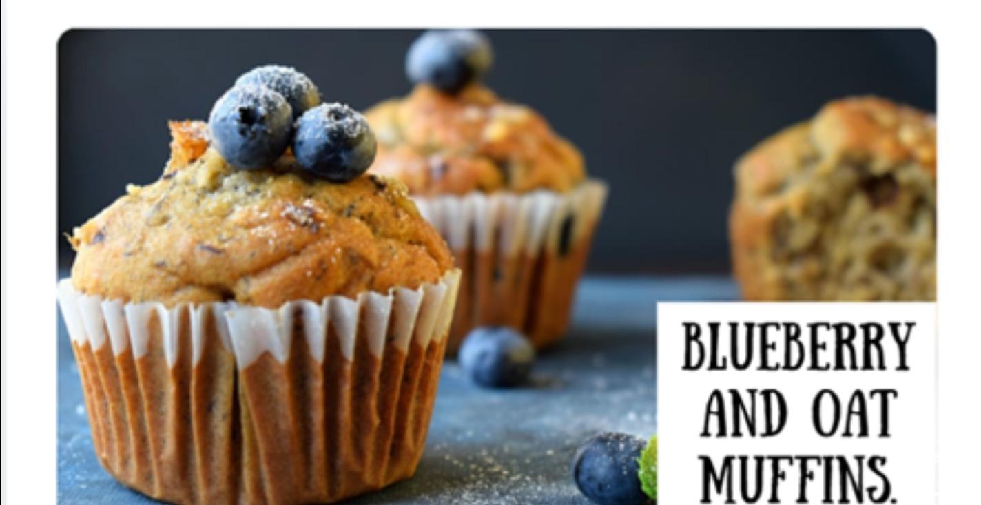 Blueberry and Oat Muffins