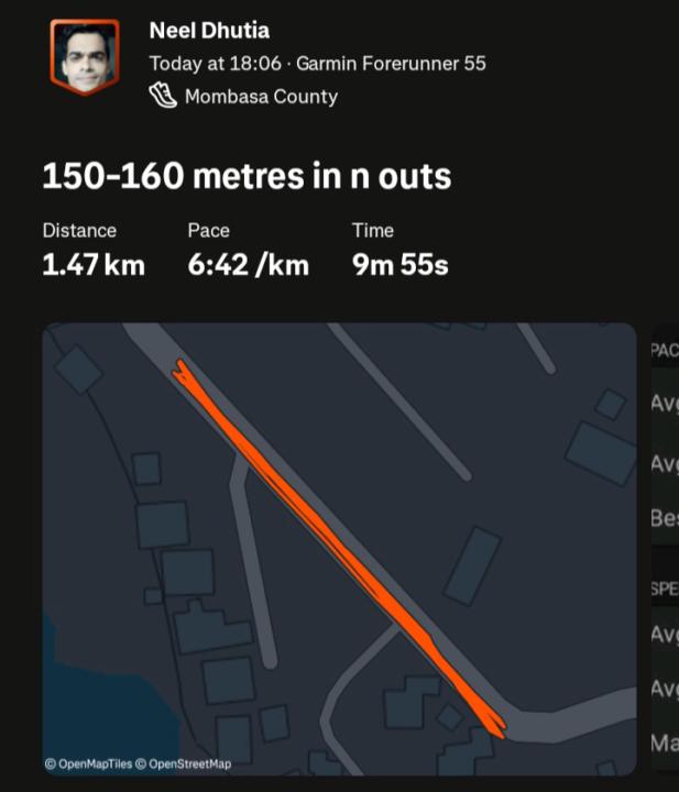 150-160 meter in n outs