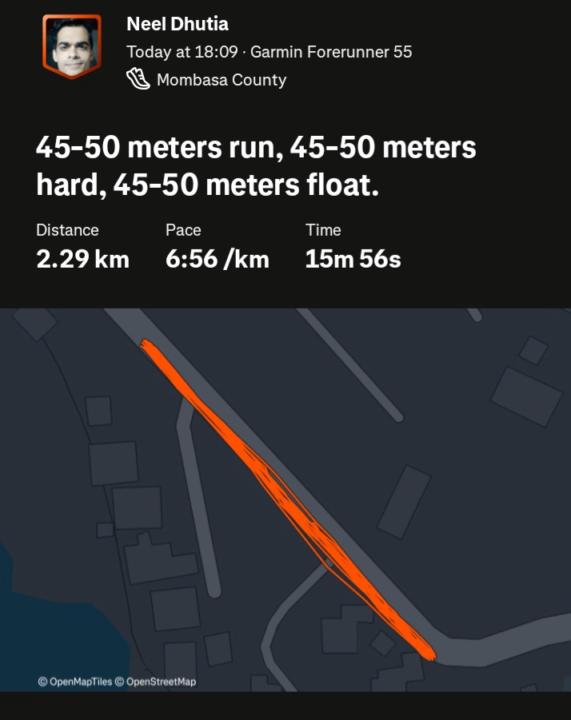 140-150 meters in n outs. 