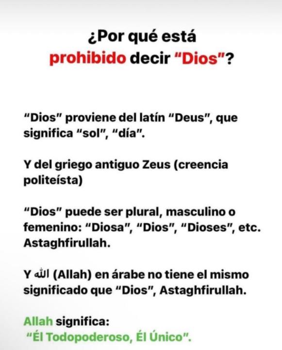 ¿Por qué está prohibido decir "Dios"?