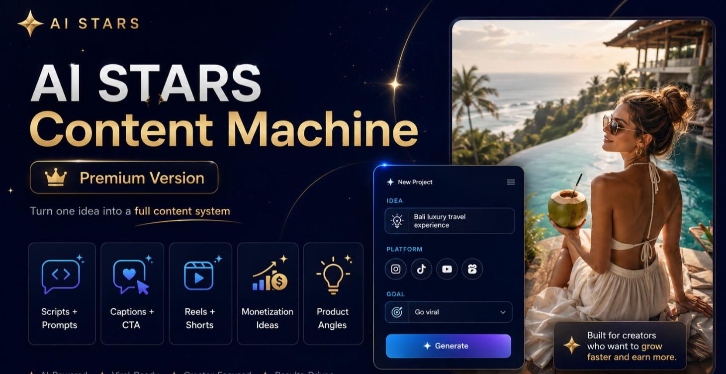 AI STARS Content Machine - Premium version