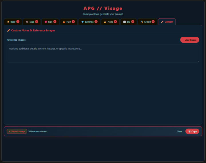 Customizing the Makeup Prompt Generator