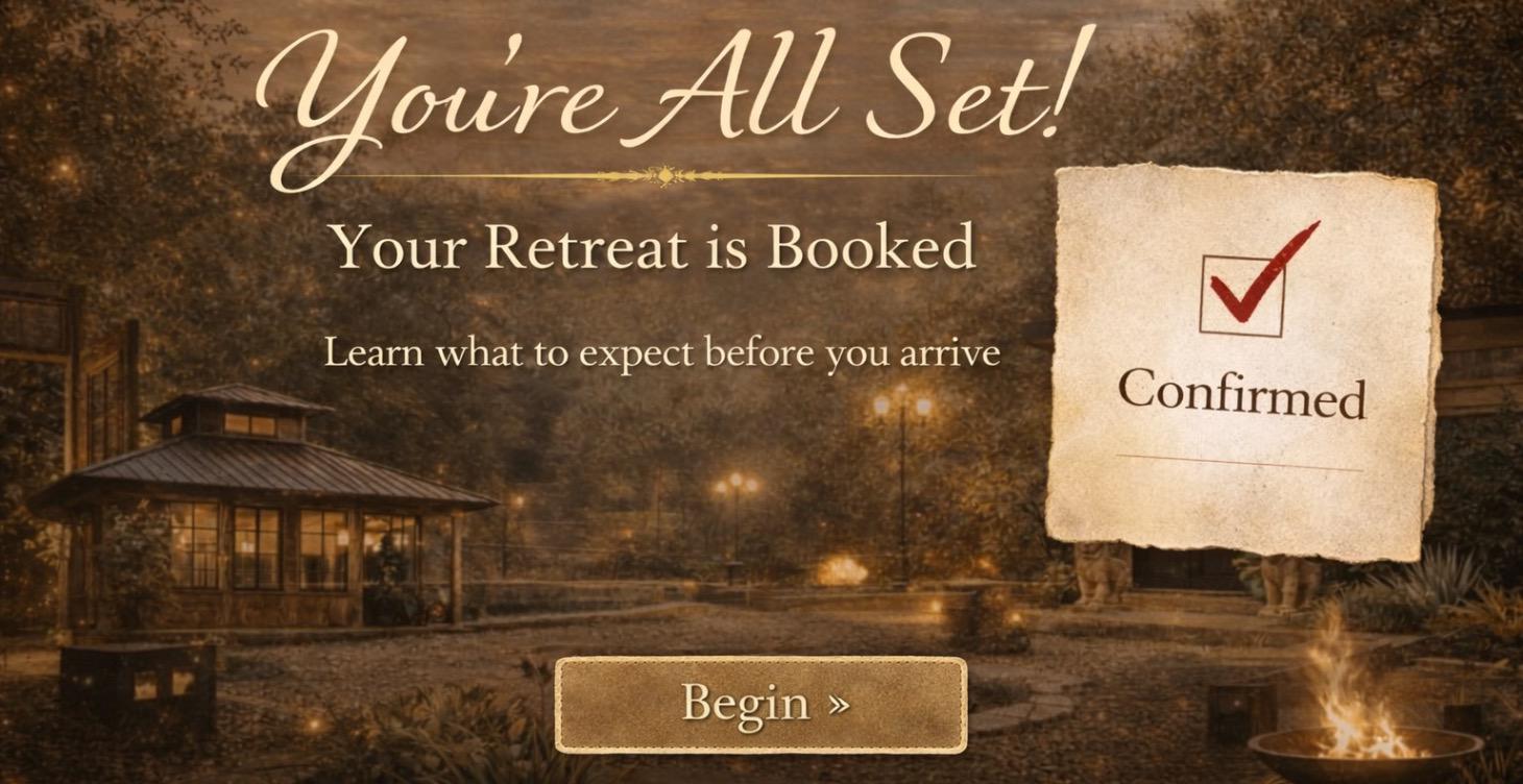 Your Retreat is Booked!