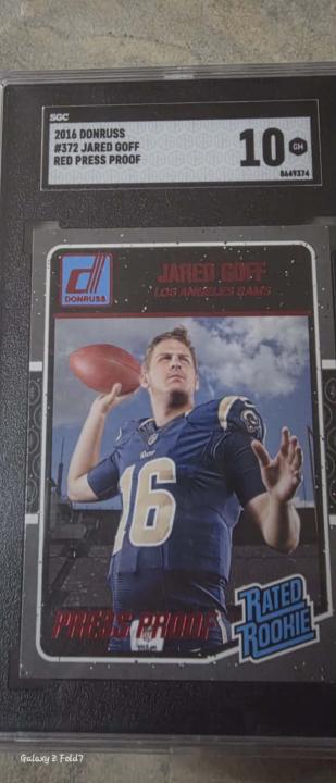 Jared Goff red press proof SP SGC 10