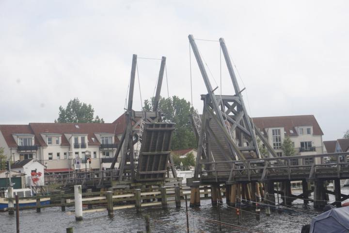 Greifswald-Wieck, Vorpommern-Rügen, Mecklenburg Vorpommern, Klappbrücke
