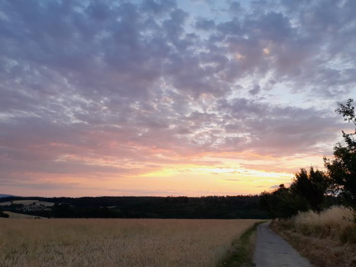 Ortenberg-Eckartsborn, Wetterau, Hessen, Abendstimmung 