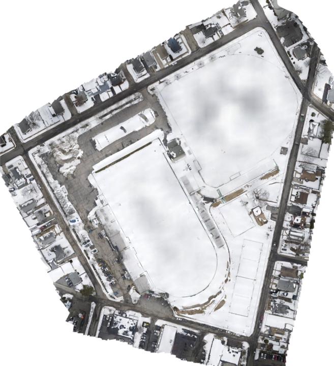 This is a 2D orthomosaic survey map