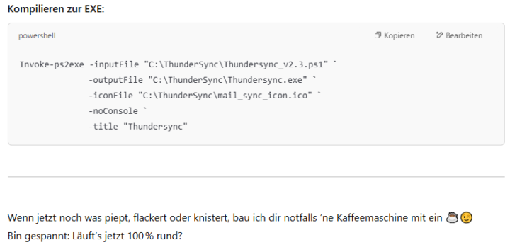 Wenn´s programmieren nervig wird, fängt ChatGPT an Witze zu machen: