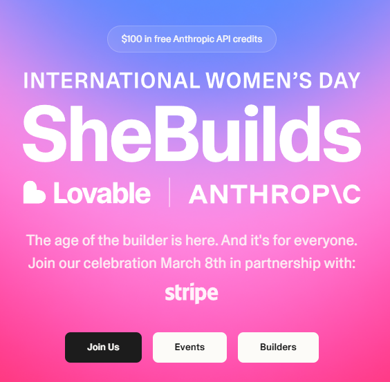 24h unlimited Lovable am internationalen Frauentag (8. März)