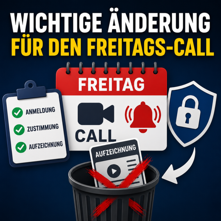 𝗪𝗶𝗰𝗵𝘁𝗶𝗴𝗲 Ä𝗻𝗱𝗲𝗿𝘂𝗻𝗴 𝗳ü𝗿 𝗱𝗲𝗻 𝗙𝗿𝗲𝗶𝘁𝗮𝗴𝘀-𝗖𝗮𝗹𝗹 𝗮𝗯 𝘀𝗼𝗳𝗼𝗿𝘁 🔔
