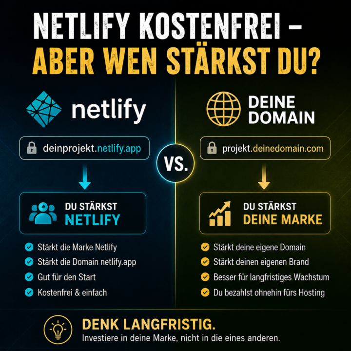 kostenfreies Hosting wie z.B. Netlify