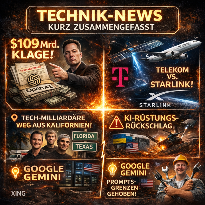 Technik-News kurz zusammengefasst