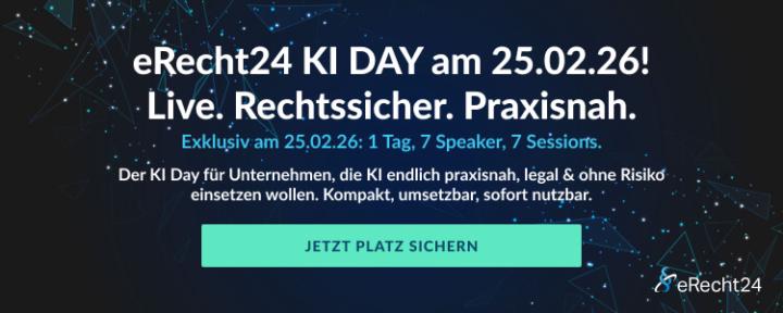 Kostenloser Praxis-Boost: eRecht24 KI Day am 25.02.2026