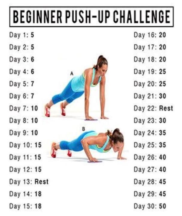 August Challenge Push-up Program