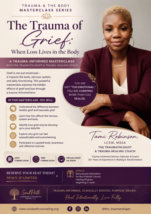 For anyone experiencing Grief, don't miss the TRAUMA OF GRIEF MASTERCLASS on tomorrow night!!