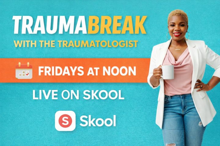 JOIN ME FOR A TRAUMABREAK TOMORROW AT NOON! 