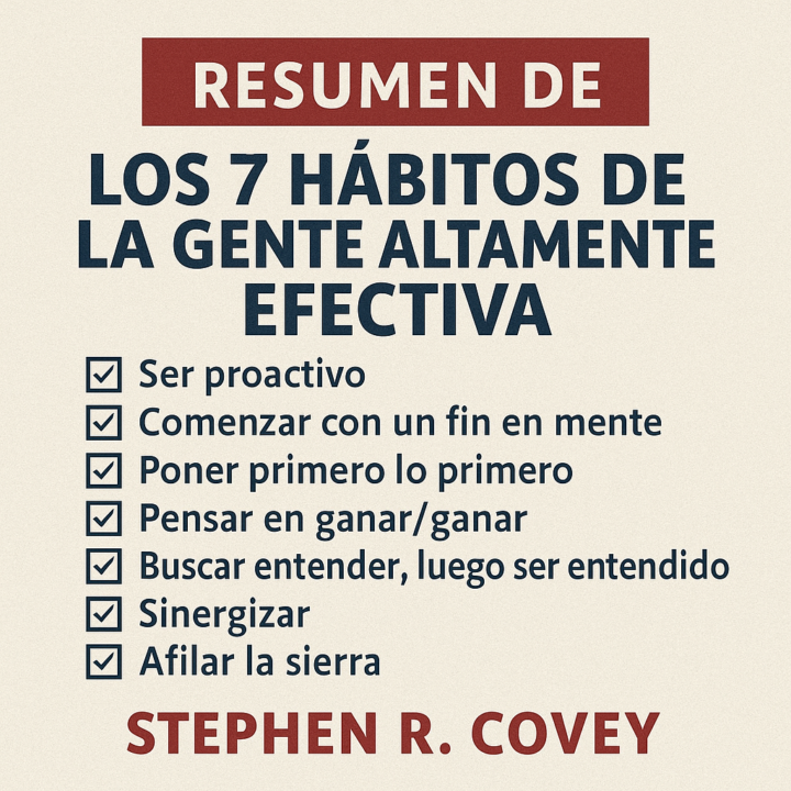 📖 Resumen de Los 7 hábitos de la gente altamente efectiva — Stephen R. Covey