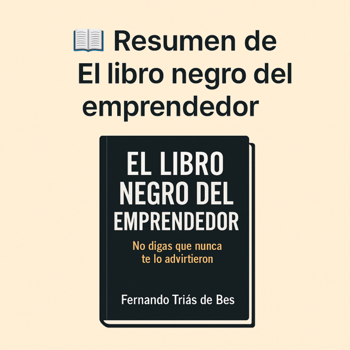 📖 Resumen de El libro negro del emprendedor — Fernando Trías de Bes