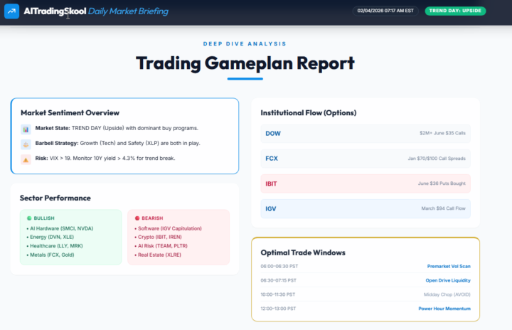 Trading Gameplan Report For February 4th 2026