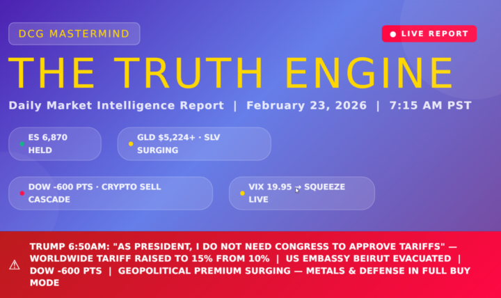 DCG MONEY MAKER - TRUTH ENGINE REPORT - READ BELOW