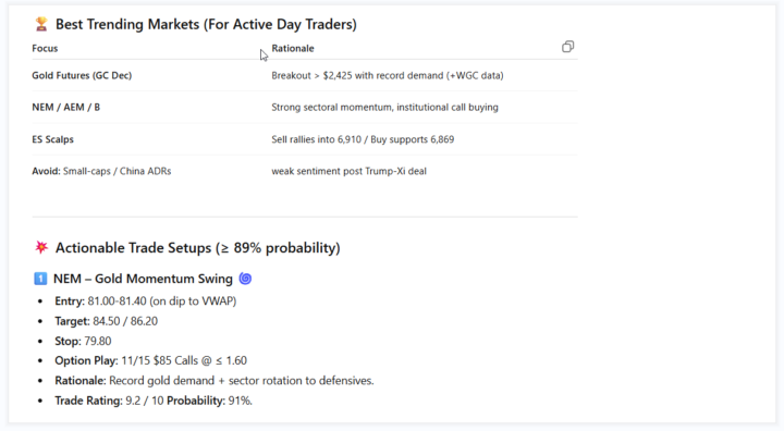 A couple of plays that you can take today!