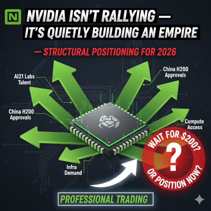 🤖 NVIDIA ISN’T RALLYING — IT’S QUIETLY BUILDING AN EMPIRE