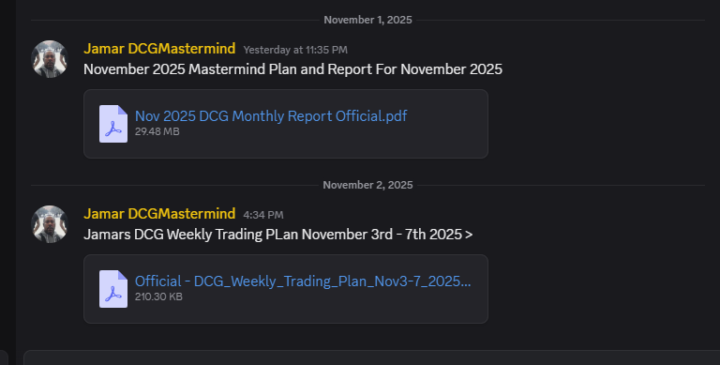 DCG WEEKLY TRADING PLAN NOVEMBER 3rd-7th 2025 