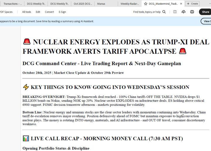 Live Trading Recap and Next Day Preview For Busy Traders