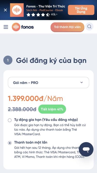  🎁 Deal thẻ Fonos hời nhất dành cho Hội viên Fonos