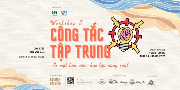 🎯 Workshop Công Tắc Tập Trung - bí mất làm việc và học tập năng suất.