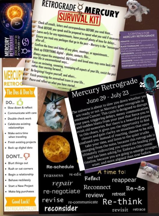 Mercury in Retro from June29 - July 23