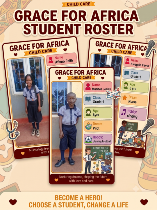 🎒 BIG NEWS: The Grace for Africa Student Roster is Officially LIVE! 🌍✨