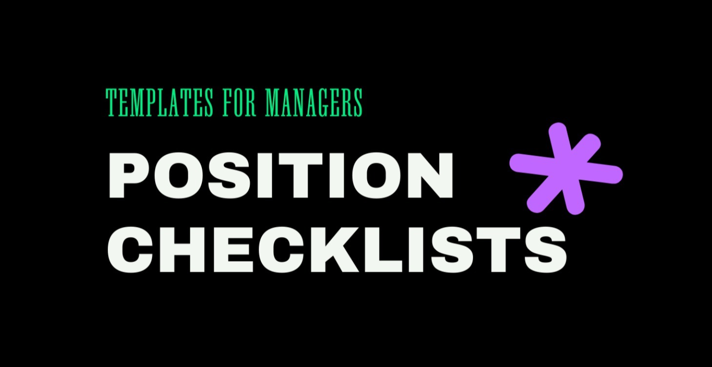 Position Checklist Templates